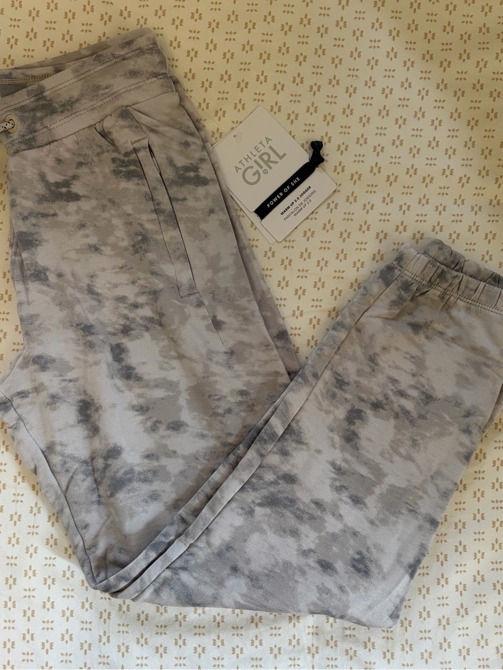 Athleta Gray Tie-Dye Girl Jogger Pants